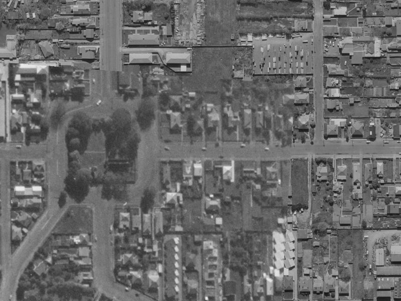 79 Poulson Street from the air, 1970-1974