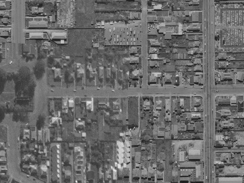 97A Poulson Street from the air, 1970-1974