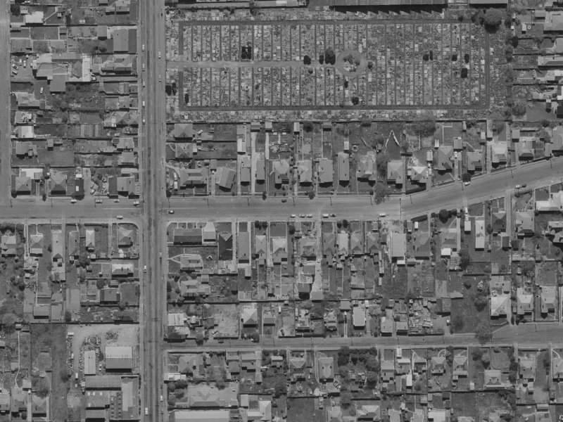 18A Fairfield Avenue from the air, 1970-1974