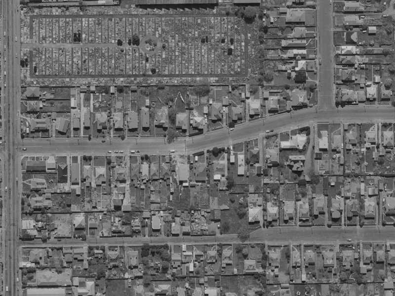 36A Fairfield Avenue from the air, 1970-1974