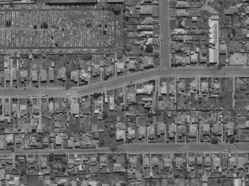 52 Fairfield Avenue from the air, 1970-1974