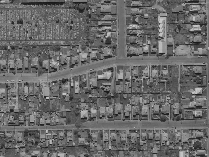 56 Fairfield Avenue from the air, 1970-1974