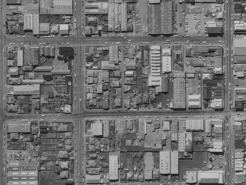 68 Orbell Street from the air, 1970-1974