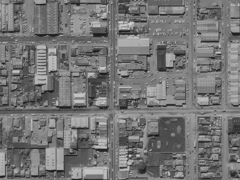 417 Colombo Street from the air, 1970-1974