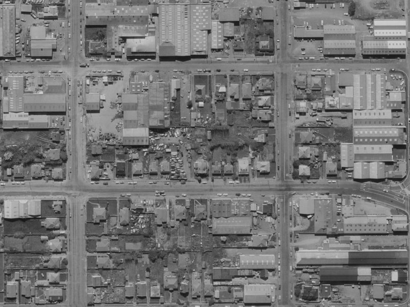 177 Wordsworth Street from the air, 1970-1974