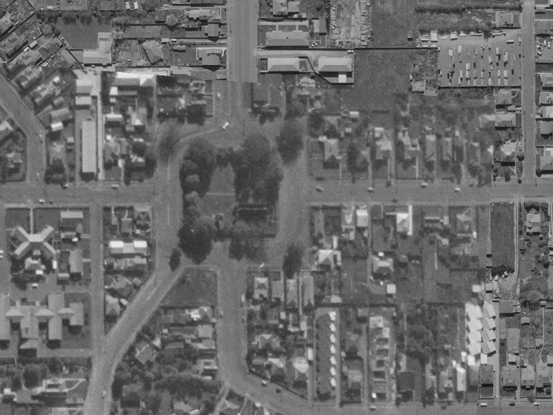Church Sq from the air, 1970-1974