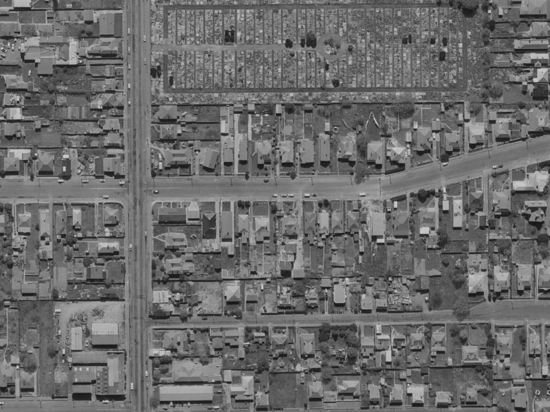 18 Fairfield Avenue from the air, 1970-1974