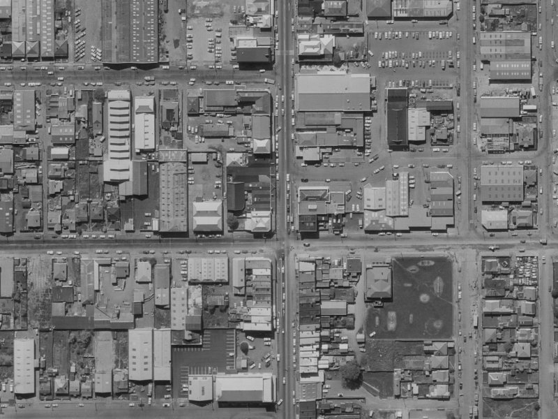 415 Colombo Street from the air, 1970-1974
