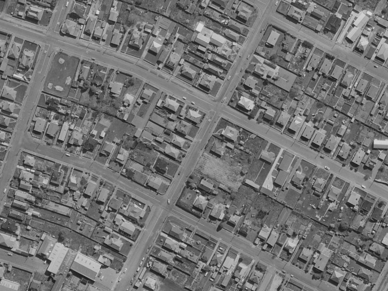 65A Osborne Street from the air, 1970-1974