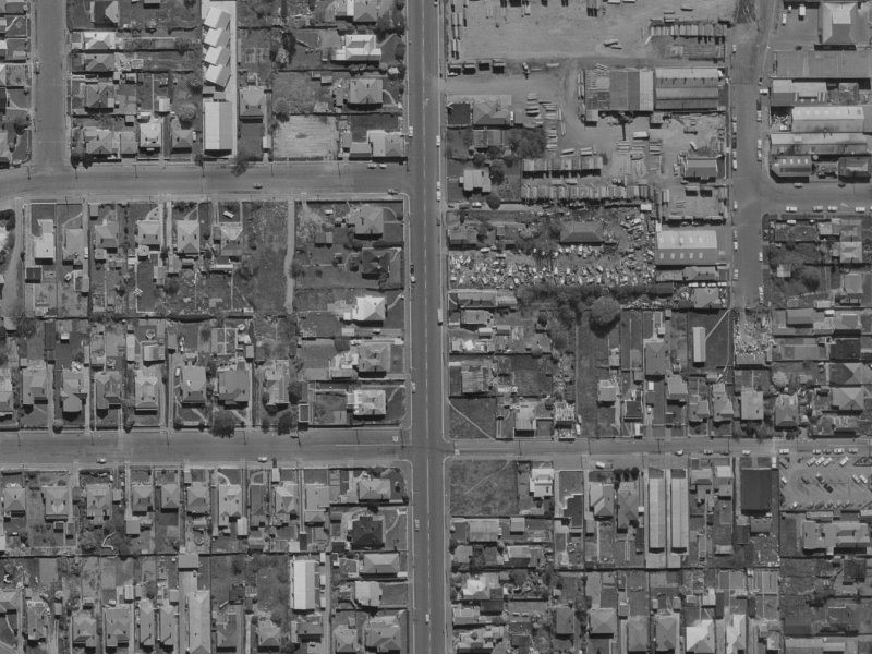 79 Antigua Street from the air, 1970-1974