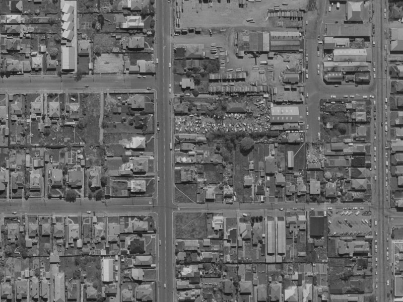 88 Antigua Street from the air, 1970-1974