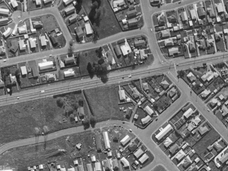 11A Woodcote Avenue from the air, 1970-1974