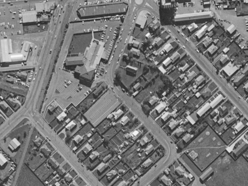 13 Tower Street from the air, 1970-1974