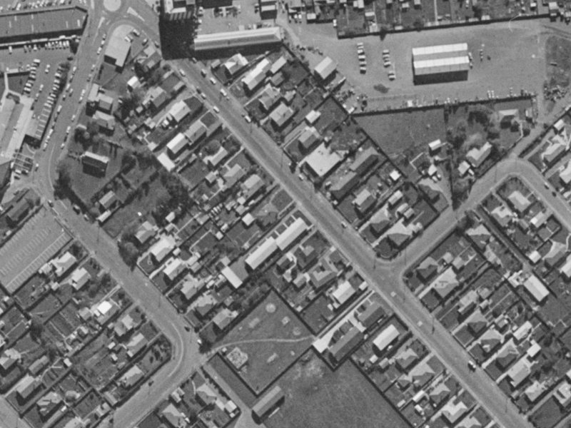 18 Brynley Street from the air, 1970-1974