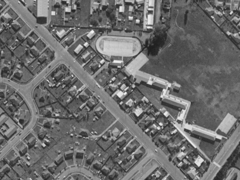 25A Garvins Road from the air, 1970-1974