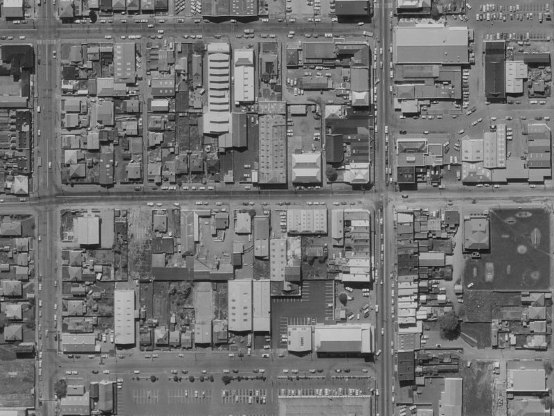54 Wordsworth Street from the air, 1970-1974