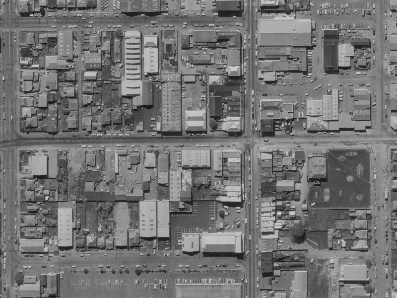 56A Wordsworth Street from the air, 1970-1974