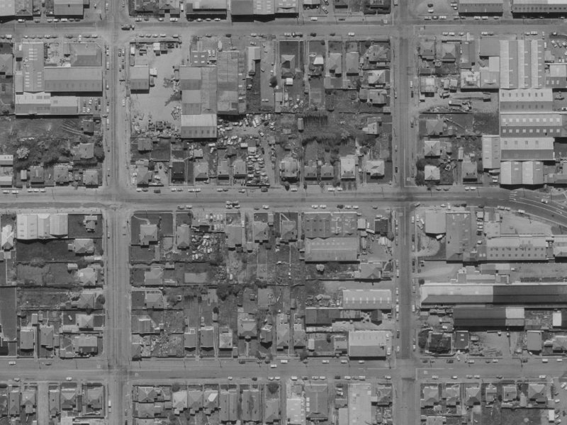 175 Wordsworth Street from the air, 1970-1974