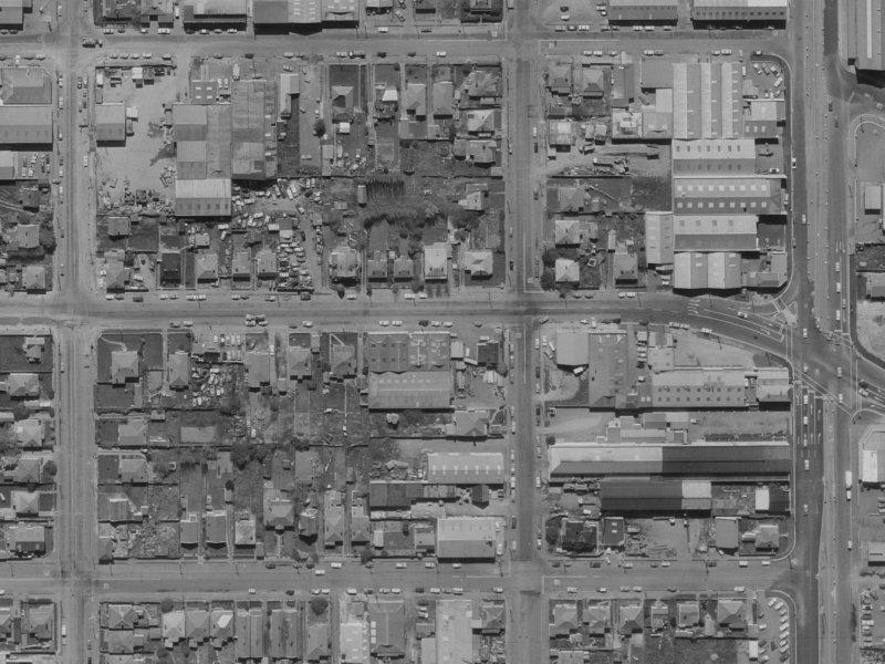 190B Wordsworth Street from the air, 1970-1974