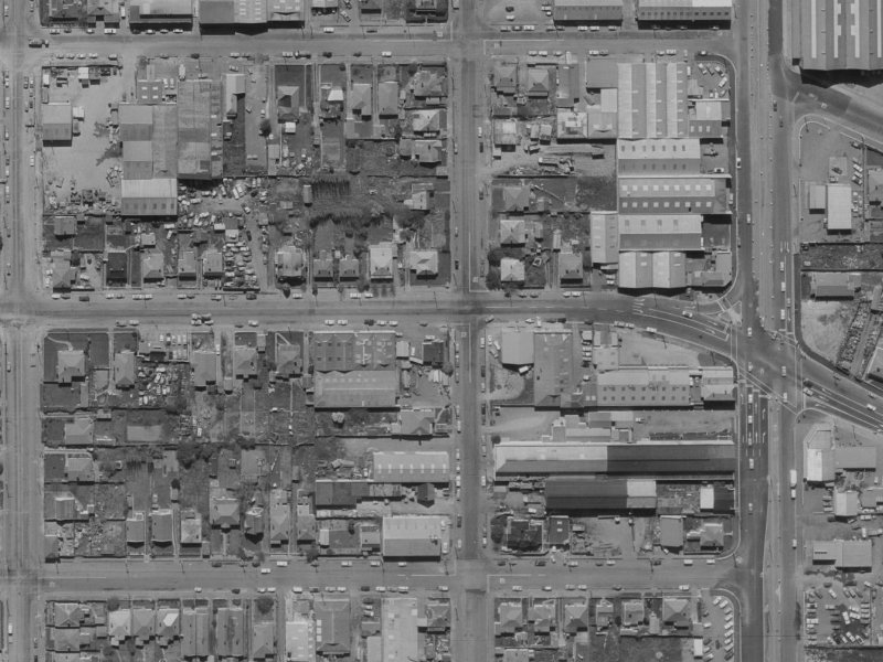 192 Wordsworth Street from the air, 1970-1974