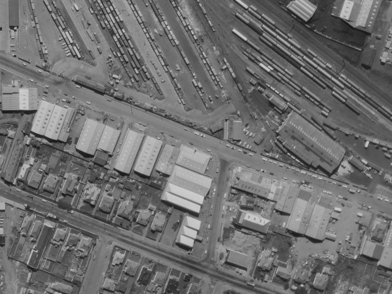 36–50 Mowbray Street from the air, 1970-1974