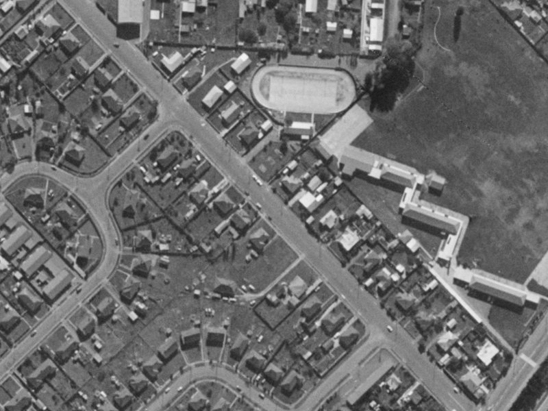 Garvins Road from the air, 1970-1974