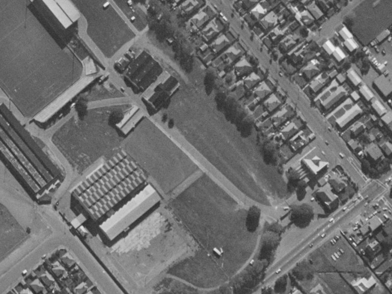 56 Parade Court from the air, 1970-1974