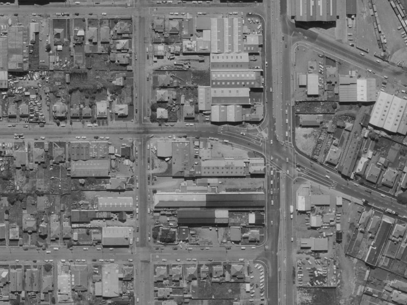 204 Wordsworth Street from the air, 1970-1974