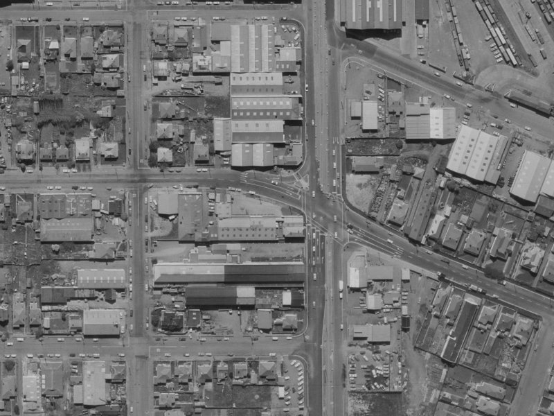 212 Wordsworth Street from the air, 1970-1974