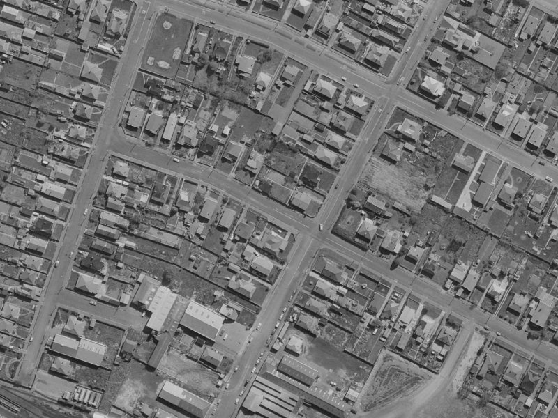23 Laurence Street from the air, 1970-1974