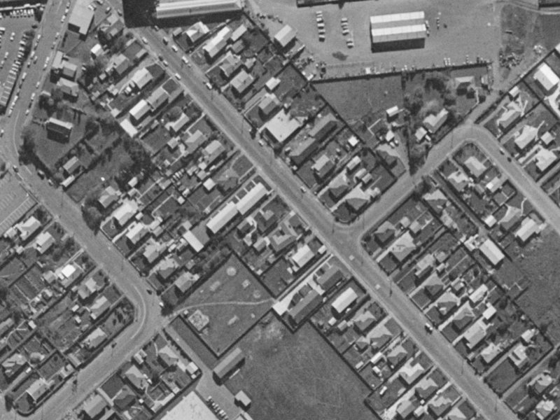 22 Brynley Street from the air, 1970-1974