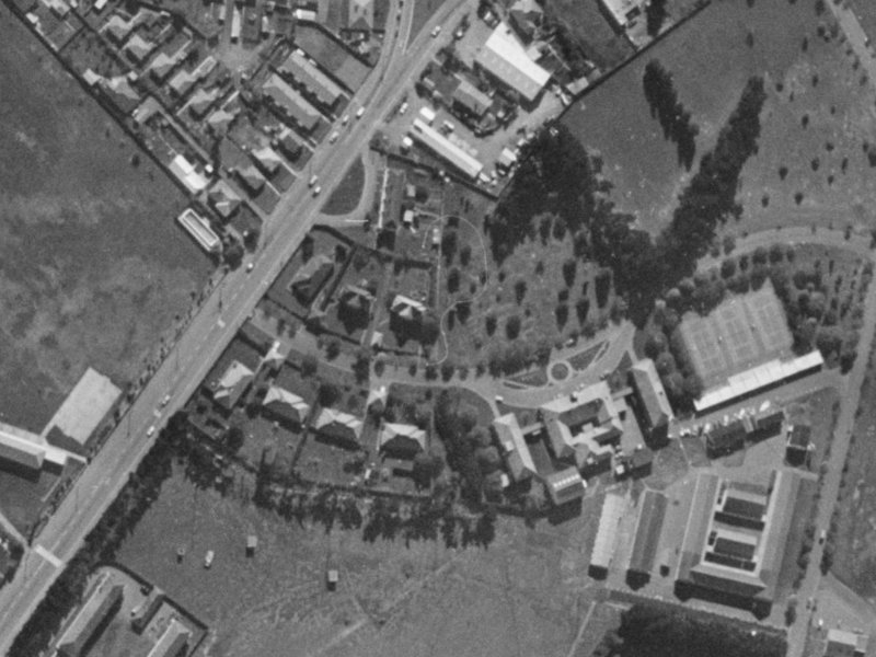 Henry Wigram Drive from the air, 1970-1974