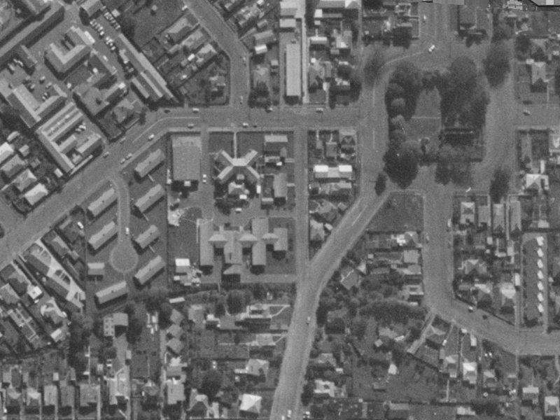 Emerson Street from the air, 1970-1974