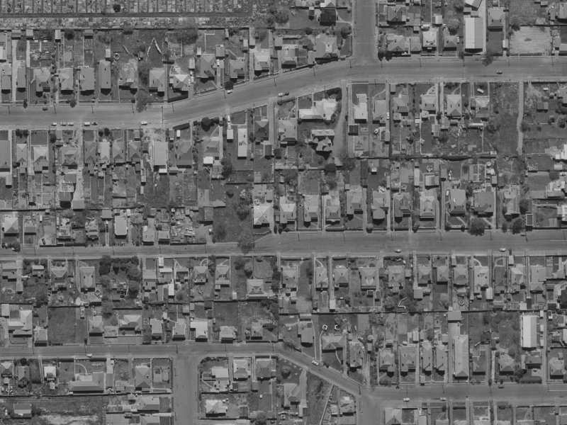 51 Burke Street from the air, 1970-1974