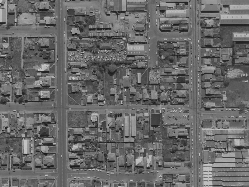 113 Burke Street from the air, 1970-1974