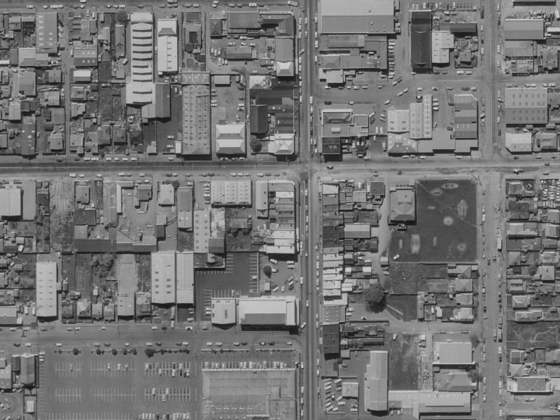 393 Colombo Street from the air, 1970-1974