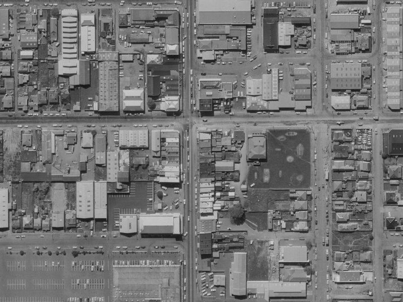 402 Colombo Street from the air, 1970-1974
