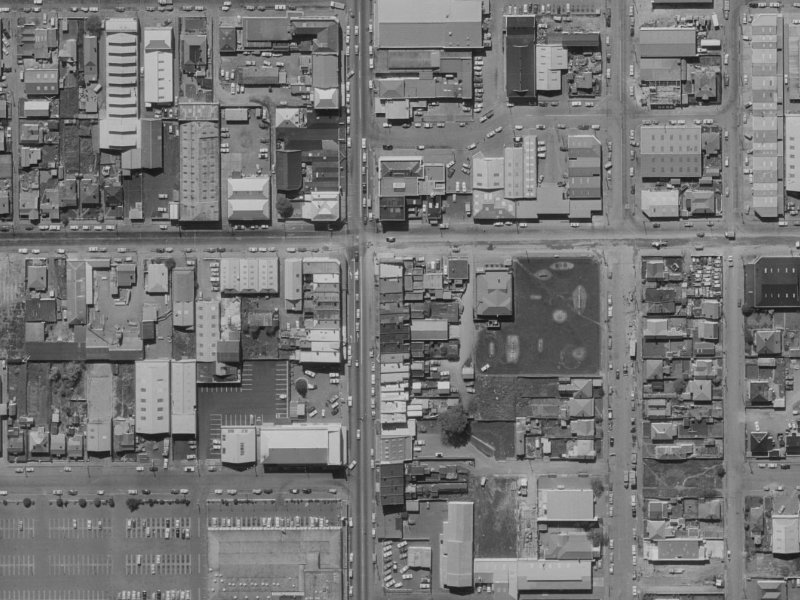 400 Colombo Street from the air, 1970-1974