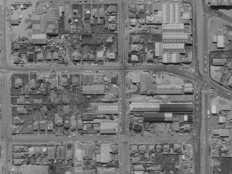 192D Wordsworth Street from the air, 1970-1974