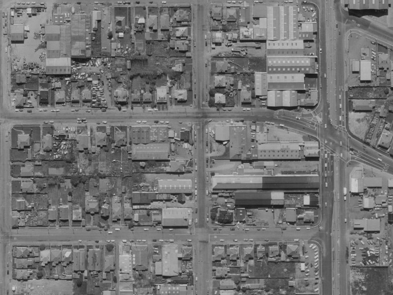 45-49 Brisbane Street from the air, 1970-1974