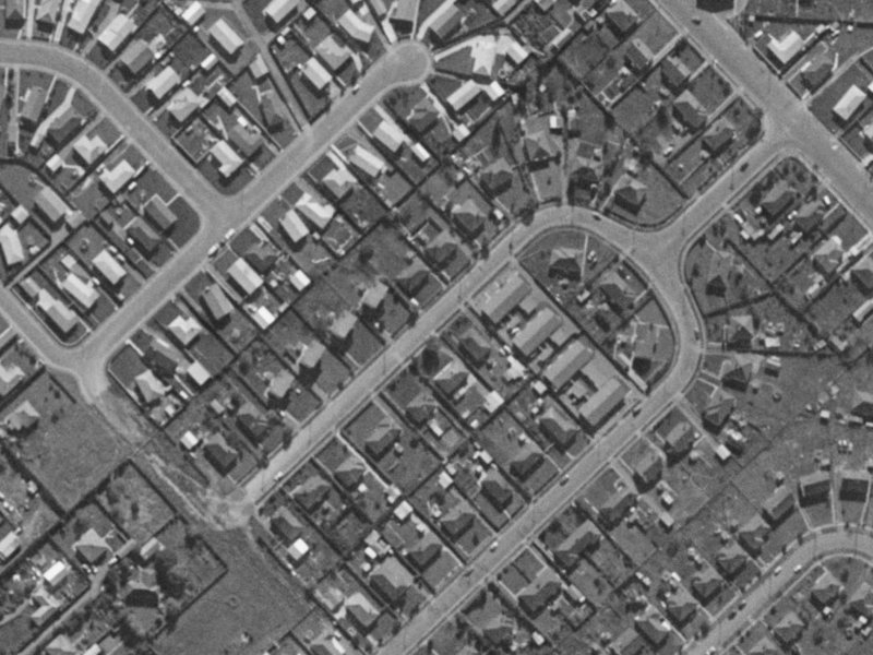 13A Dickson Crescent from the air, 1970-1974