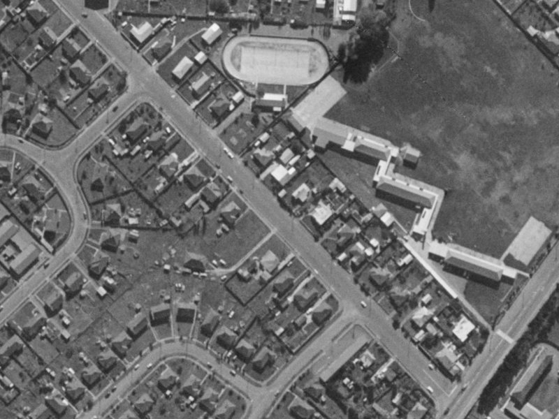 27 Garvins Road from the air, 1970-1974