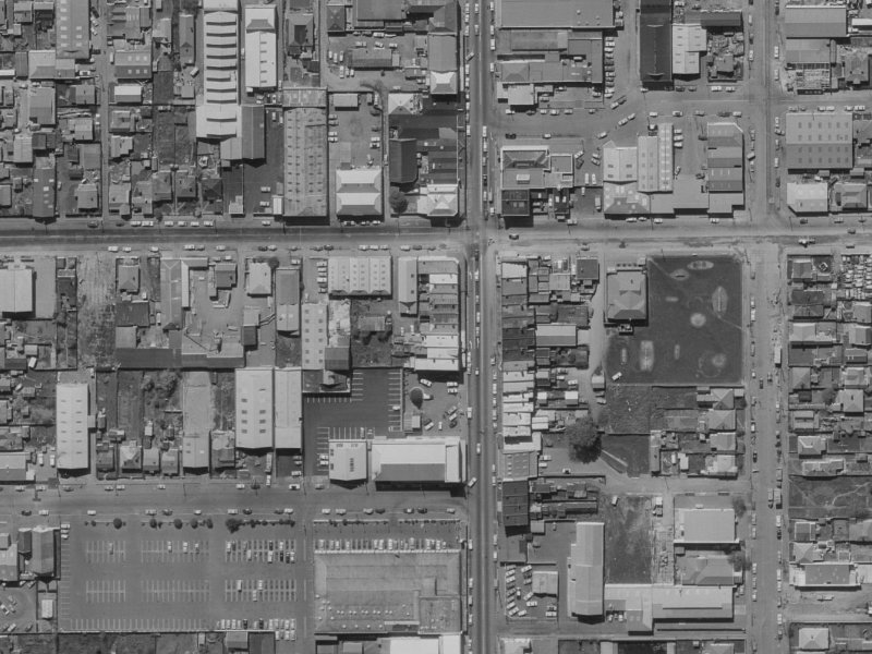 389 Colombo Street from the air, 1970-1974