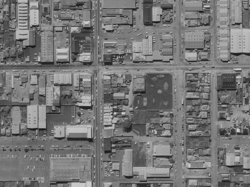 394A Colombo Street from the air, 1970-1974