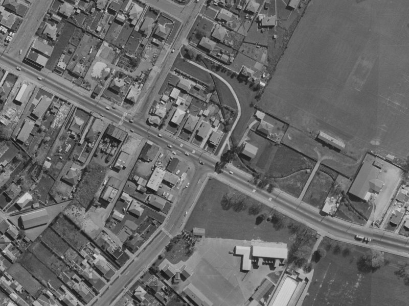 485-487 Ferry Road from the air, 1970-1974