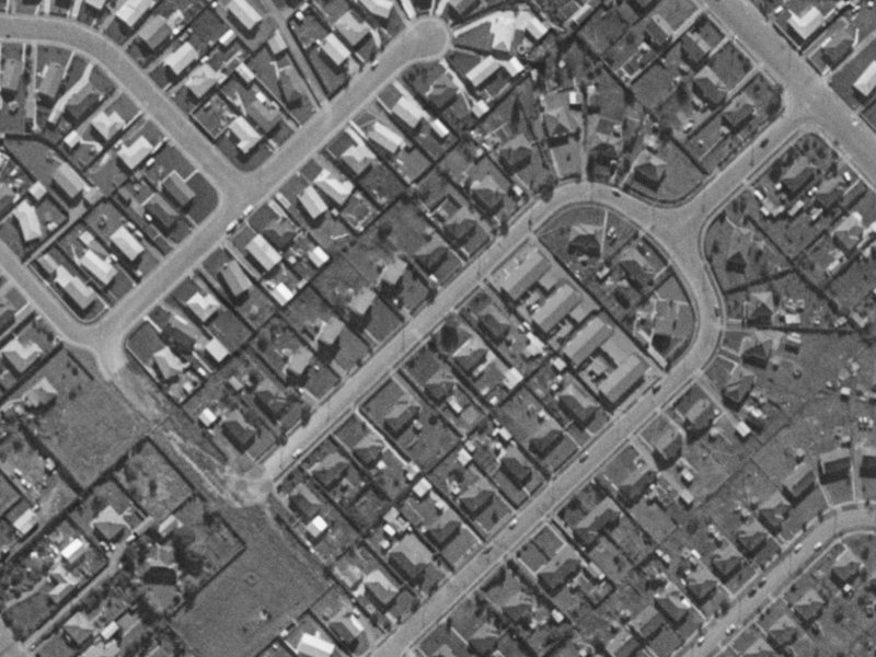 12 Dickson Crescent from the air, 1970-1974