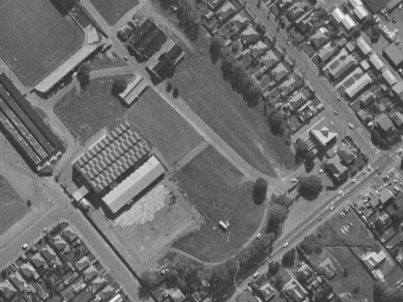 49 Parade Court from the air, 1970-1974