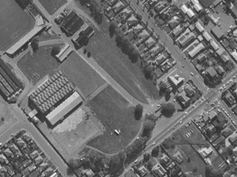 43 Parade Court from the air, 1970-1974