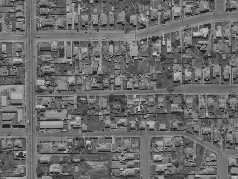 27 Burke Street from the air, 1970-1974