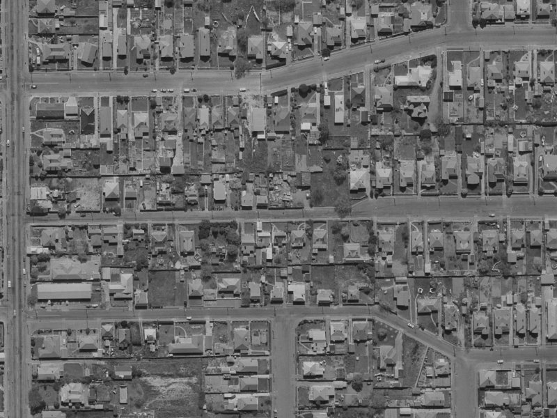 35A Burke Street from the air, 1970-1974